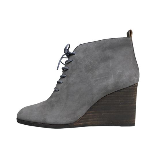 Lucky Brand Womens 8.5 Semihr Wedge Leather Suede Lace Up Booties - Picture 4 of 10